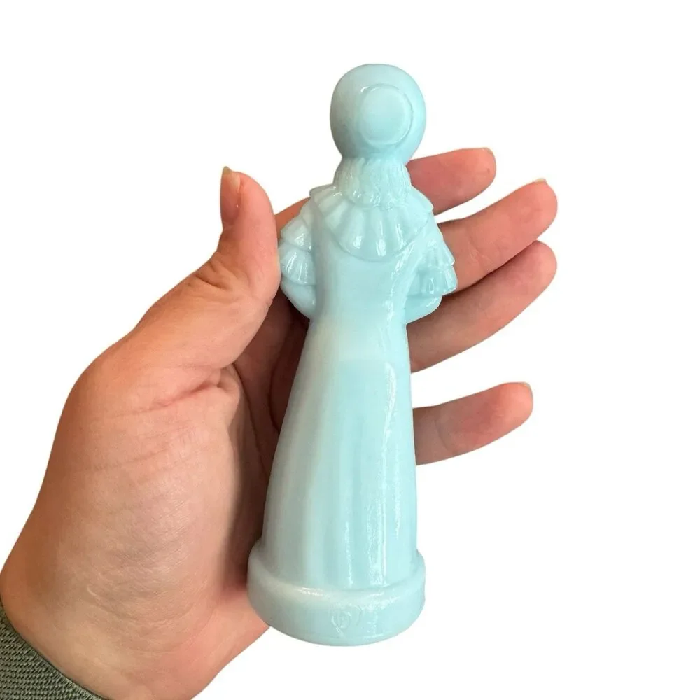 Vintage Degenhart Art Glass Priscilla Doll Light Blue Marked‎ D